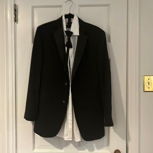 Perry Ellis Portfolio Tux, white shirt and bow tie